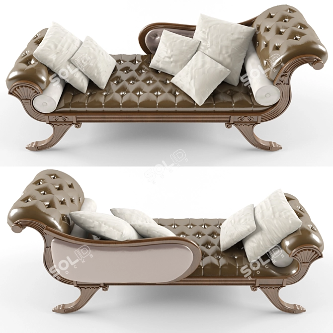 Classic Quilted Bedside Sit 3D model image 2