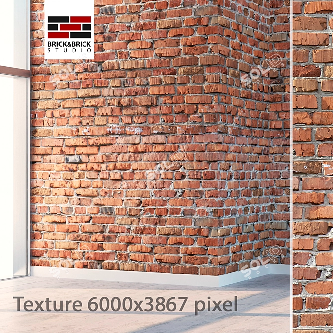 Seamless Detailed Brick Texture 3D model image 1