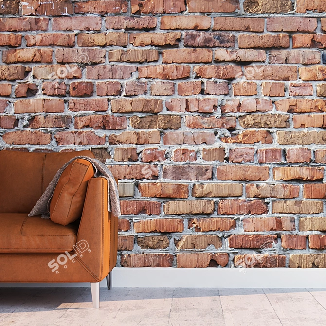 Seamless Detailed Brick Texture 3D model image 2