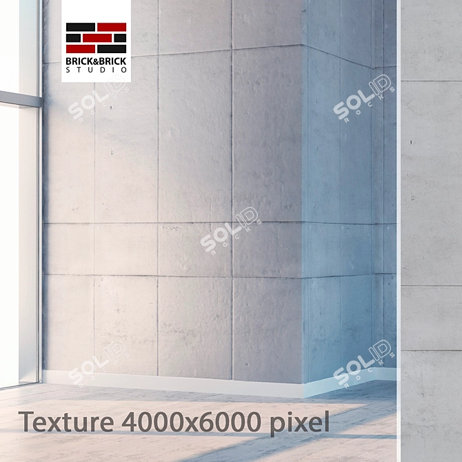 Seamless Concrete Texture with High Detail 3D model image 2