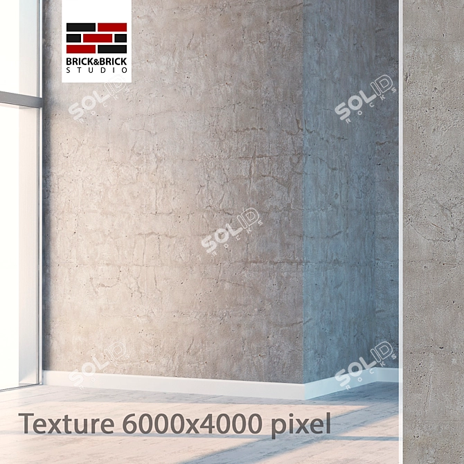 Seamless Stucco Texture Set 3D model image 1