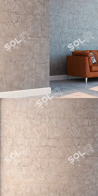 Seamless Stucco Texture Set 3D model image 3