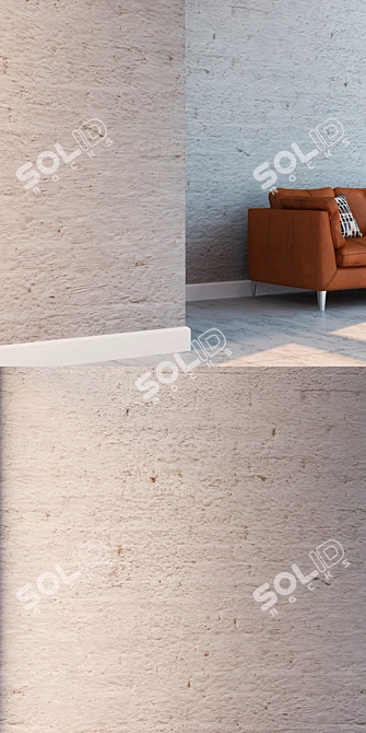 Seamless High Detail Plaster 3D model image 3