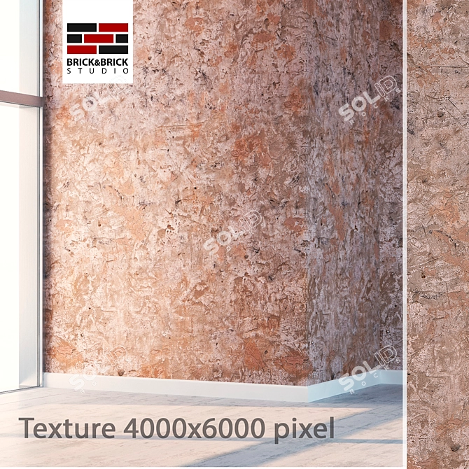 Seamless Plaster Texture Kit 3D model image 1