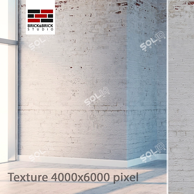 Seamless High Detail Brick 3D model image 1