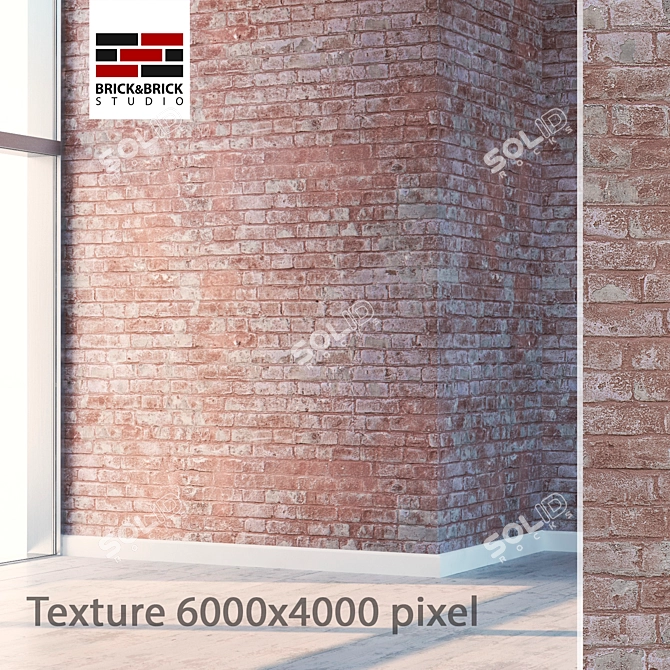 Seamless High Detail Brick 3D model image 1