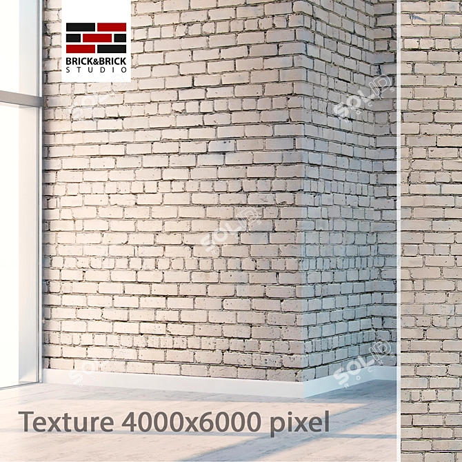 Seamless High Detail Brick Tiles 3D model image 1
