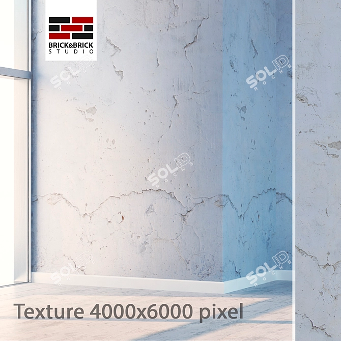 High Detail Seamless Plaster Texture 3D model image 1