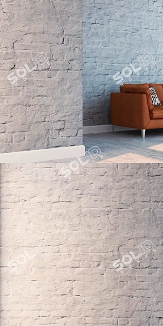 Seamless High Detail Brick 3D model image 3