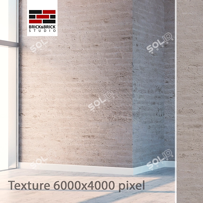 Seamless High Detail Plaster 3D model image 1