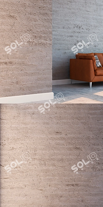 Seamless High Detail Plaster 3D model image 3