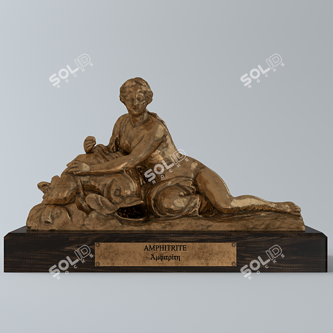 Elegant Amphitrite Sculpture 3D model image 1