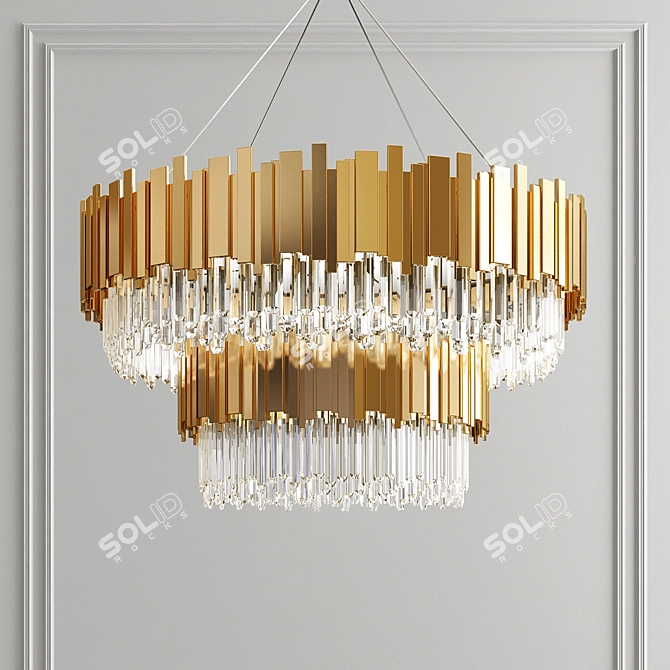 Empire Double Suspension: Elegant and Modern Lighting 3D model image 1