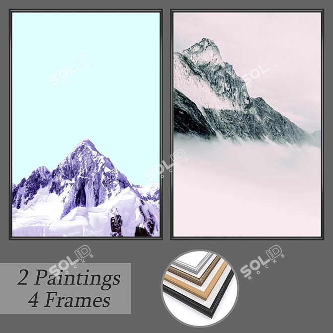 Elegant Wall Art Set: No.572 3D model image 1