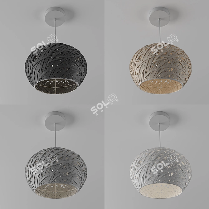 Suspended Nest Lamp - Modern and Stylish 3D model image 2