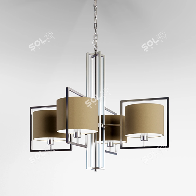 Modern Conniston Nickel Pendant 3D model image 1