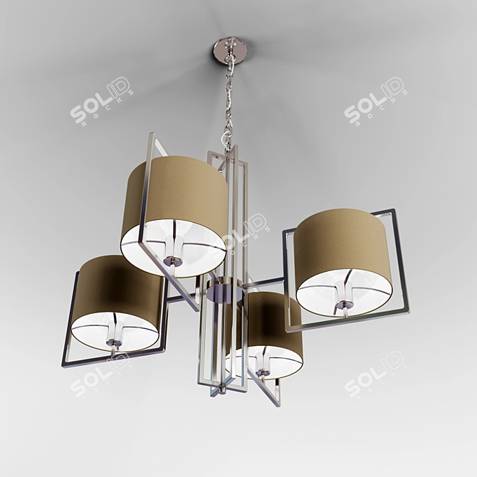 Modern Conniston Nickel Pendant 3D model image 2