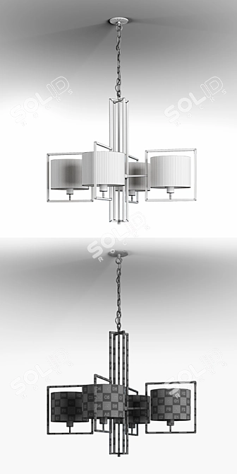 Modern Conniston Nickel Pendant 3D model image 3