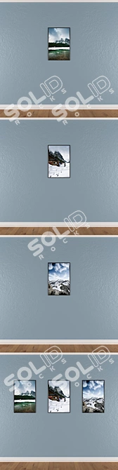 Stylish Wall Art Set No. 573 3D model image 3