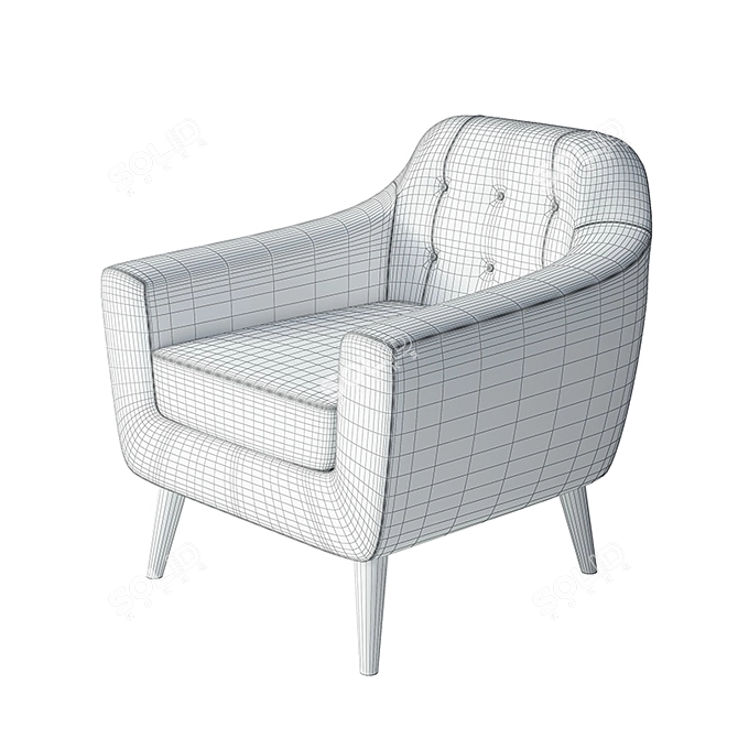 Ritchie - Stylish and Compact Armchair 3D model image 2
