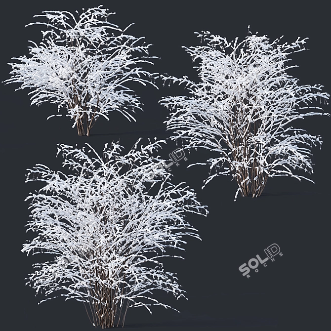 Winter Wonderland Bushes 3D model image 1