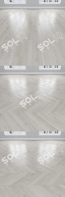 White Oak Parquet - Herringbone, Linear & Chevron 3D model image 2