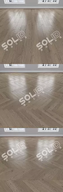 Title: Oak Parquet, Herringbone, Linear & Chevron 3D model image 2