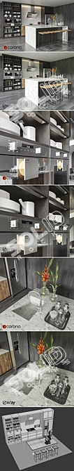 Custom Kitchen Set: Stylish and Versatile 3D model image 3