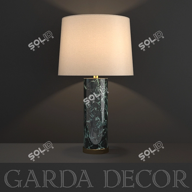 Elegant Marble Table Lamp 3D model image 1