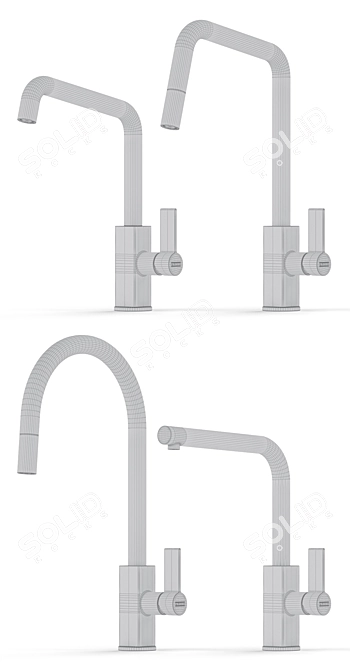 Elegant Franke Maris Taps Set 3D model image 3