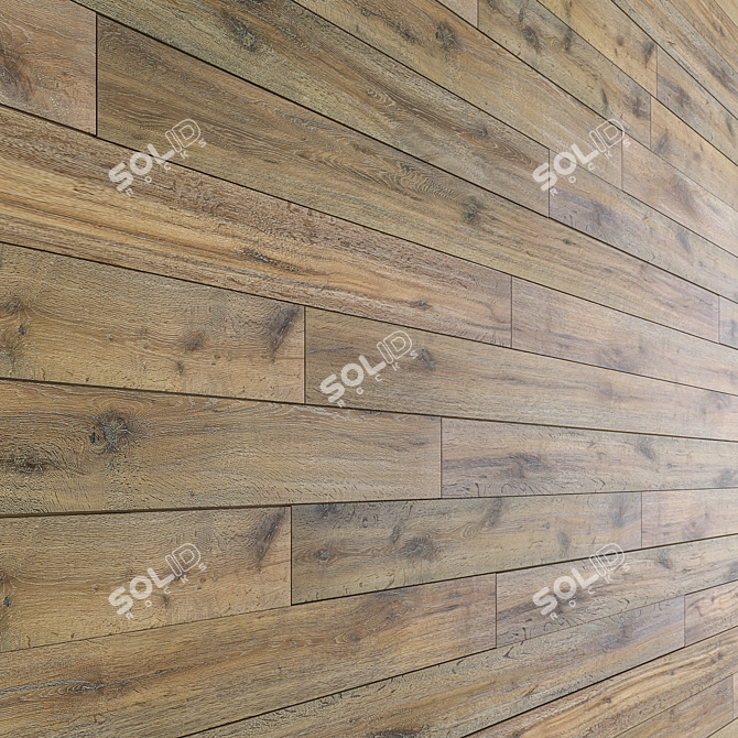 3D Wood Panel Wall: Unique Textures 3D model image 2