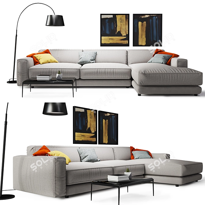 Ditre Italia Buble Blob Corner Sofa 3D model image 1