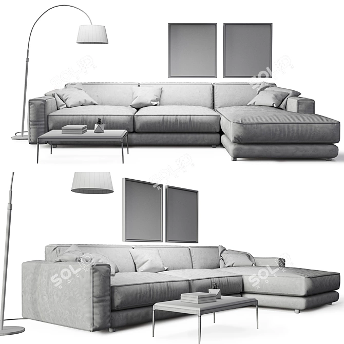 Ditre Italia Buble Blob Corner Sofa 3D model image 3