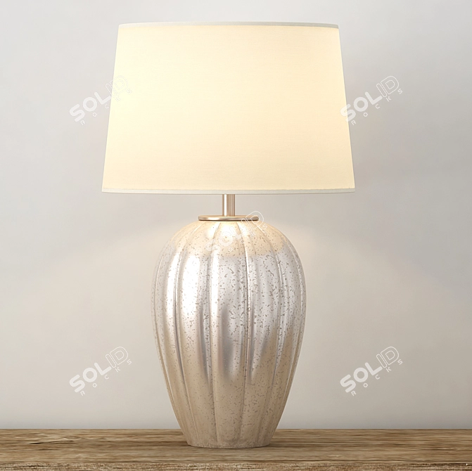 Elegant Silver Table Lamps 3D model image 1