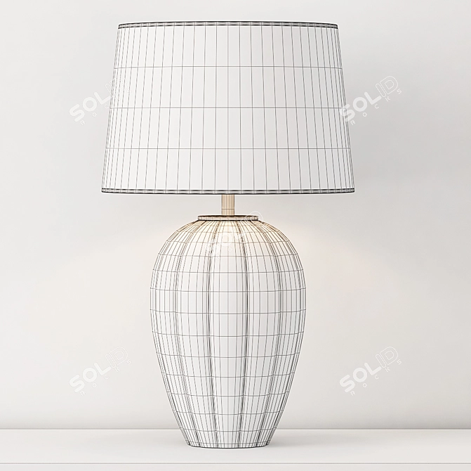 Elegant Silver Table Lamps 3D model image 2