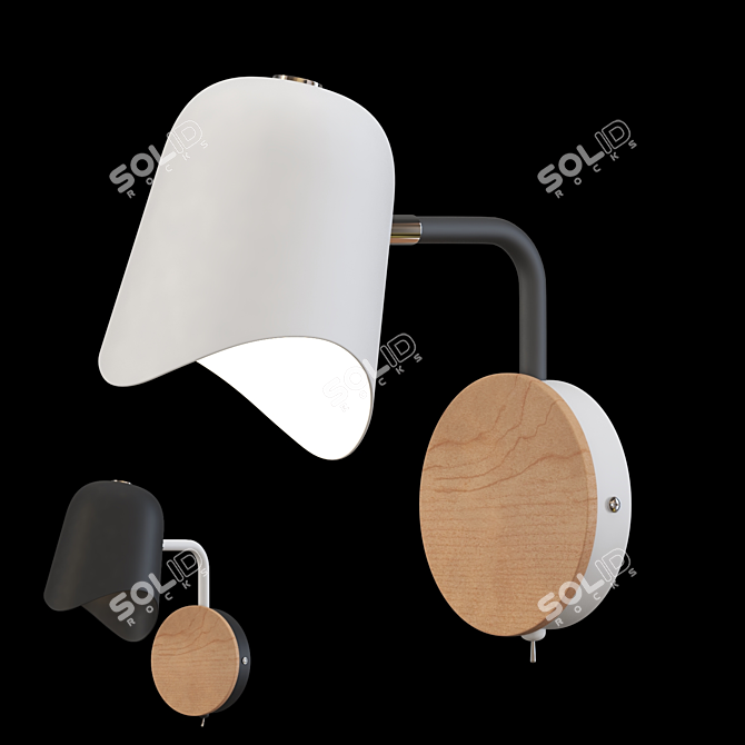 Scandinavian Style Wall Lamp 3D model image 1