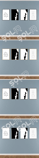 Modern Wall Art Set No. 574 3D model image 3