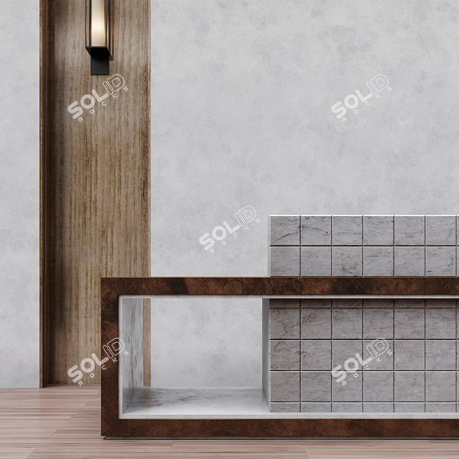 Modern Reception Desk 3D model image 3