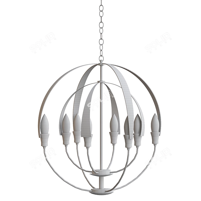 Twice the Elegance: Double Cirque Chandelier 3D model image 2