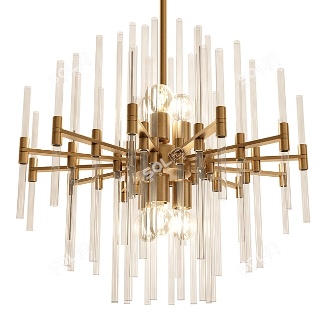 Elegant Quebec Chandelier 3D model image 1