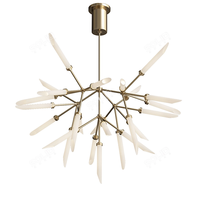 Elegant Spur Chandelier 3D model image 1