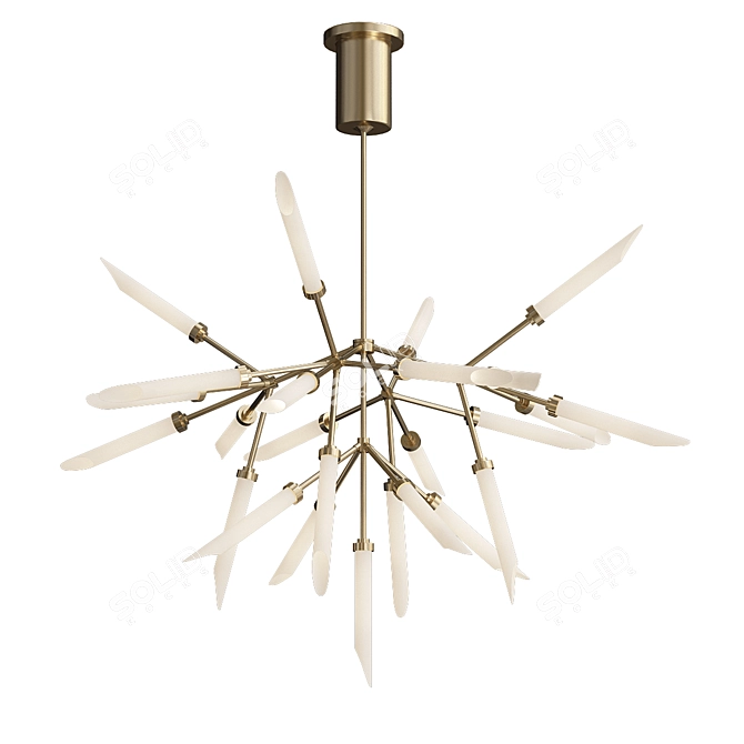 Elegant Spur Chandelier 3D model image 2