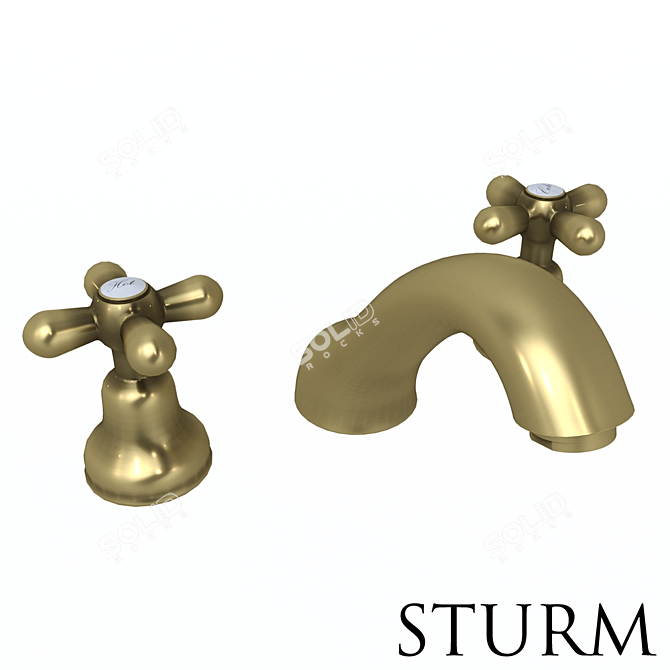 STURM Classica Sink Faucet: Chrome, Bronze, Gold 3D model image 2