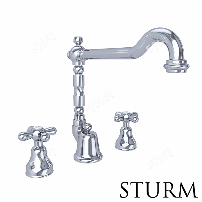 STURM Classica High Basin Mixer - Elegant Choice! 3D model image 1