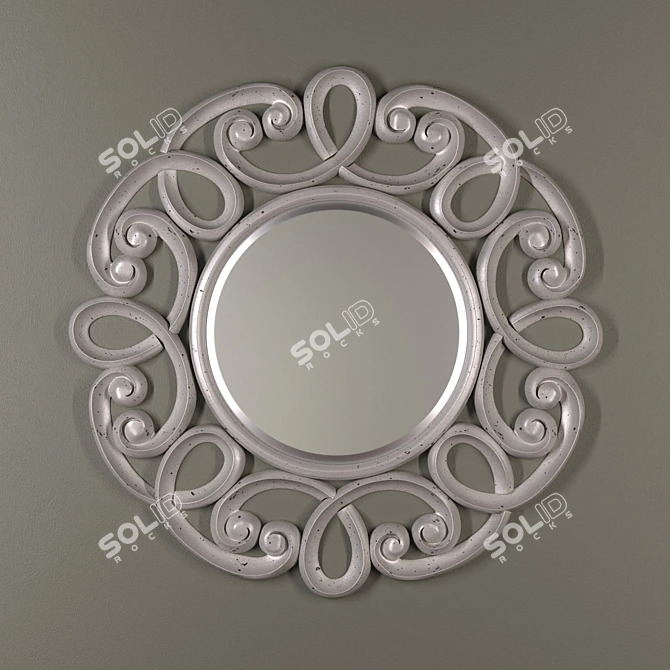 Elegant Frameless NORMA Mirror 3D model image 2