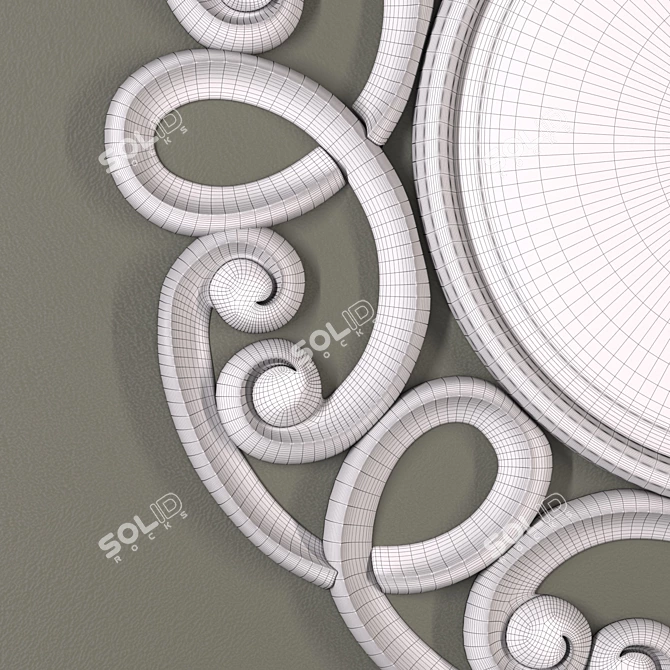 Elegant Frameless NORMA Mirror 3D model image 3