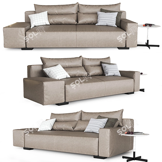 Sleek Bullit Sofa: Poltrona Frau 3D model image 1