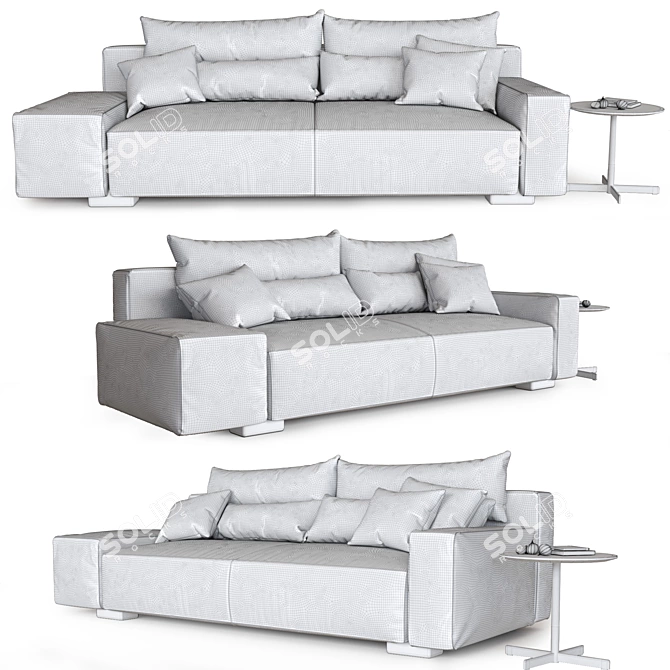 Sleek Bullit Sofa: Poltrona Frau 3D model image 2