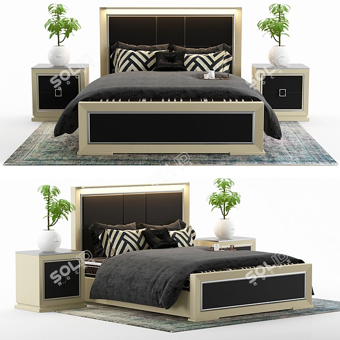 Monrabal Chirivella Bedroom: Elegant and Functional 3D model image 1