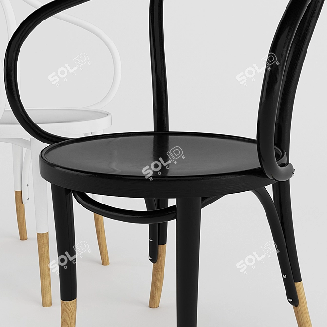 Modern Vienna Chair: Elegant Design 3D model image 2